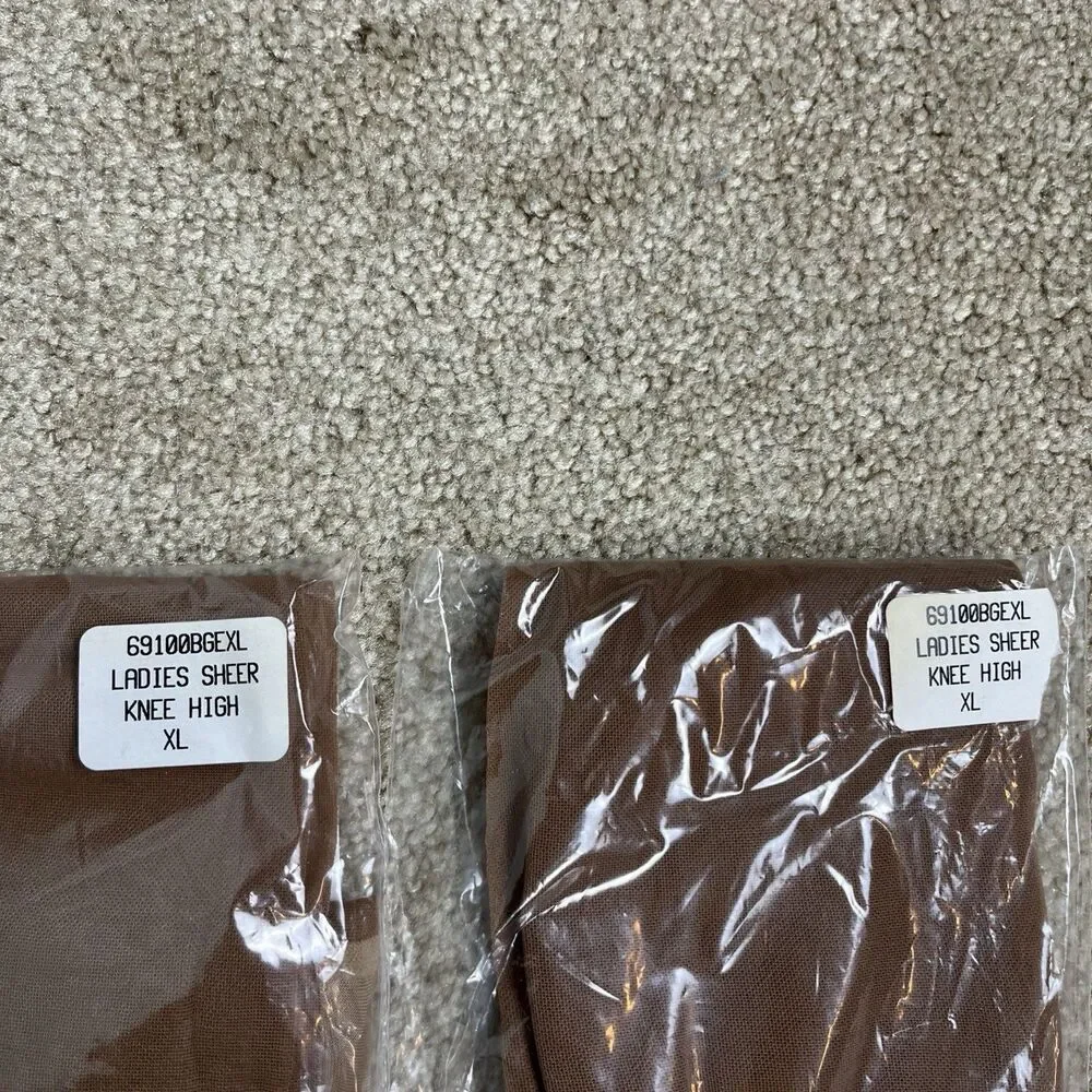 2‎ Pairs Dr. Leonard's Graduated Compression Therapy Hosiery Knee High Sheer XL